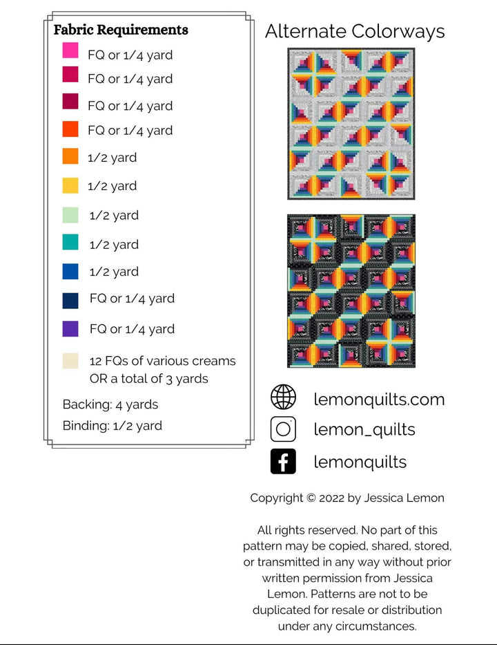 Rainbow Cabin Pattern